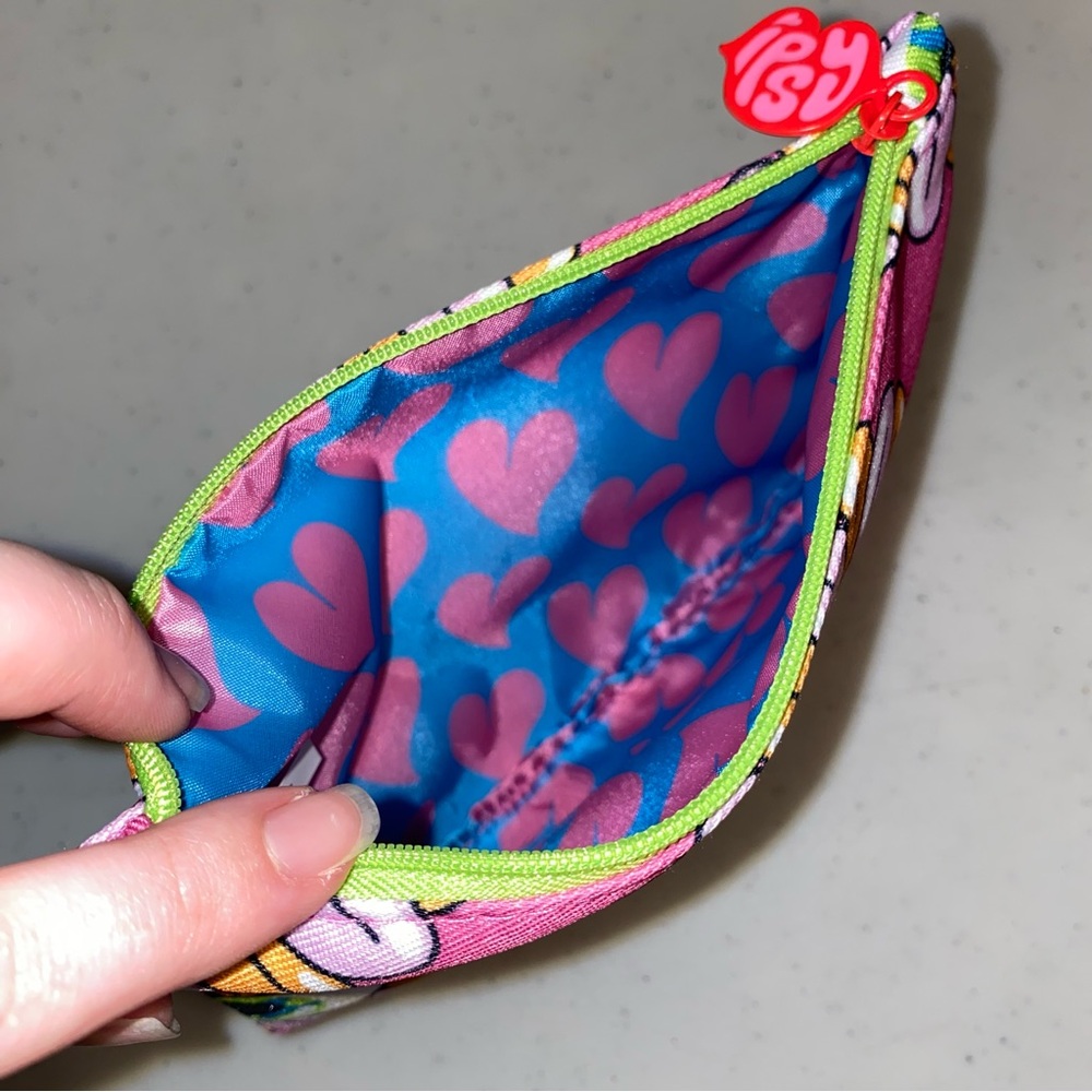 Ipsy Cosmetics Bag with Pink Heart Eye and Flower Design - Picture 3 of 3
